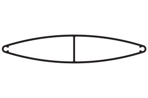 150mm Ellipsoid Louvre Blade